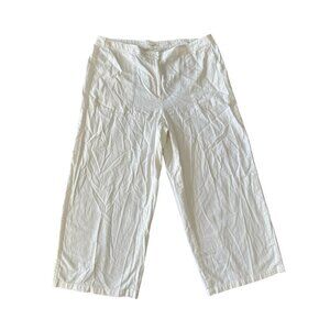 Eileen Fisher, cotton pants, White, Size 18